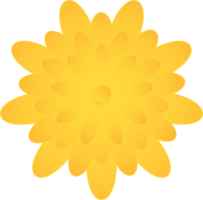 gul blomma, element av blommig papper skära. papper skära av blomma form. ikon av valentine dag, gåva, prydnad, kärlek och vår symbol. illustration av blommig. png