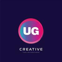 UG initial logo With Colorful template vector