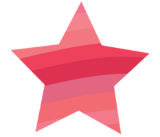 Star colorful fancy lines mixed tone png