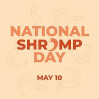 national shrimp day design template. shrimp illustration for national shrimp day celebration. flat shrimp vector illustration.