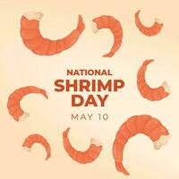 national shrimp day design template. shrimp illustration for national shrimp day celebration. flat shrimp vector illustration.