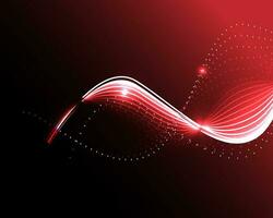 curve neon light with red technology background photo