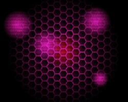 red futuristic laser hive in hexagon shape network light for data security leakage abstract technology background photo