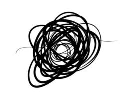 hand drawn scribble sketch circle object. Tangled grungy round scribble. isolated on white background vector