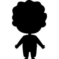 male silhouette kid vector