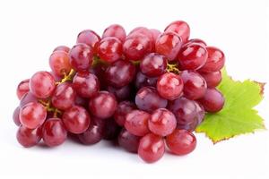 Fresh grape with leaf AI Generate photo