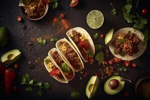 Tacos with vegetable AI Generate photo