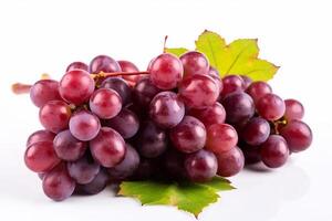 Fresh Grapes Isolated on white AI Generate photo