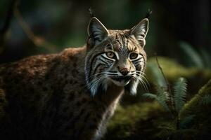 Lynx on the forest AI Generate photo