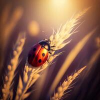 Portrait macro ladybug AI Generate photo