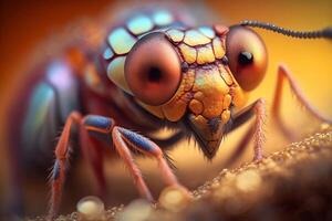Portrait macro ant on forest AI Generate photo