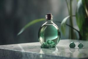Essential oil on the table AI Generate photo