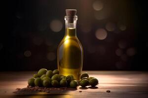 Essential oil on the table AI Generate photo