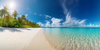 Beautiful beach view AI Generate photo