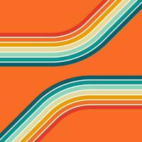 retro vintage 70s style stripes background poster lines. shapes vector design graphic 1970s retro background. abstract stylish 70s era line frame illustration.