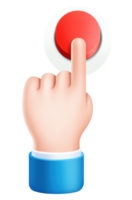 business hand pushing button sign symbol icon png