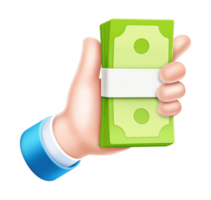business hand with money bank sign symbol icon png