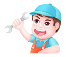 repairman cartoon style png