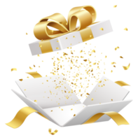 giftbox gold ribbon opening symbol icon png