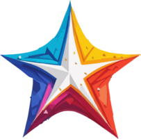 Colorful Abstract Star Logo AI Generative png