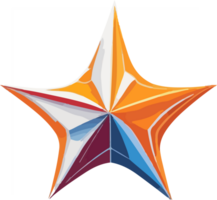 Abstract Colorful Star Logo AI Generative png