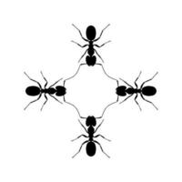 Colony of the Ant Silhouette for Art Illustration, Logo, Pictogram, Website, or Graphic Design Element. Vector Illustration