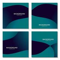 set of abstract dark wave colorful background vector