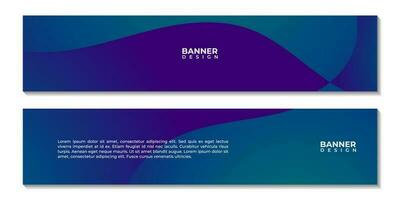 set of banners with abstract dark wave colorful background vector