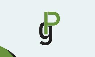 Alphabet letters Initials Monogram logo GP, PG, G and P vector
