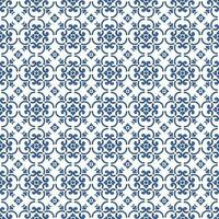 Mediterranean pattern blue and yellow theme vector