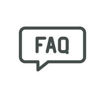 Info and help desk icon outline and linear vector. vector