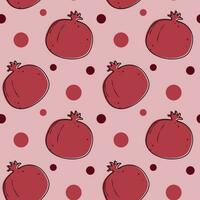 Seamless pattern with pomegranates and candy vector