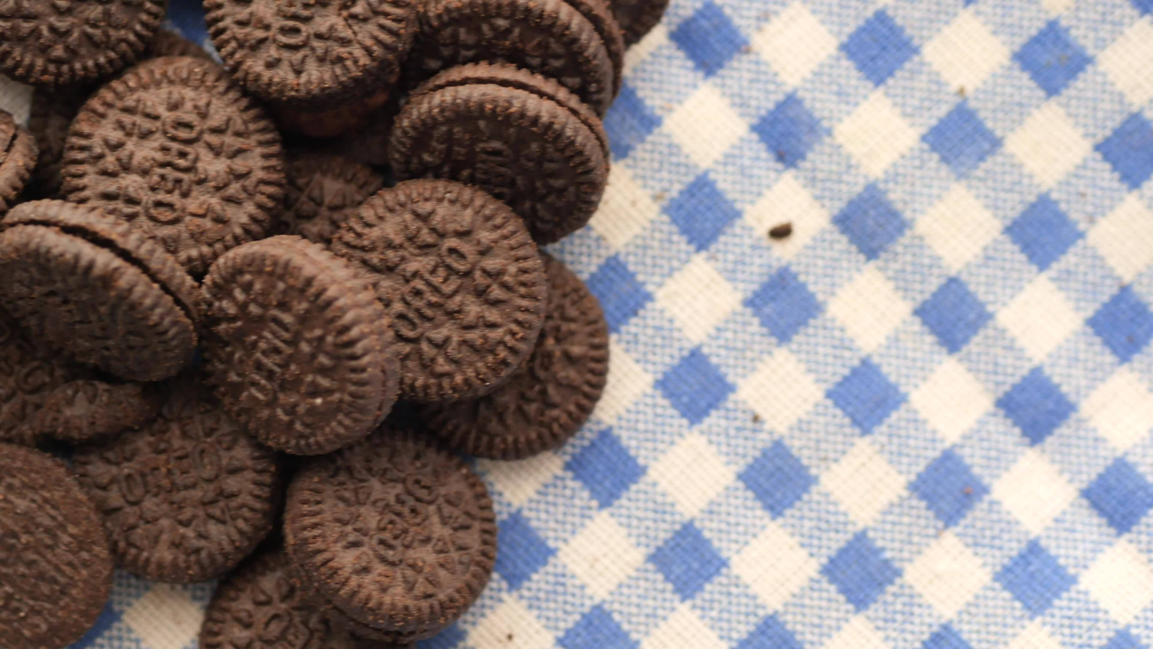 dhaka bangladesh 23th may 2021. oreo chocolate biscuits on plate