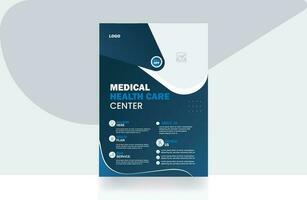 Medical flyer banner cover poster design template vector
