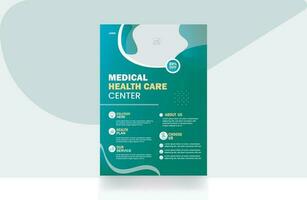 Medical healthcare corporate flyer design brochure background template vector