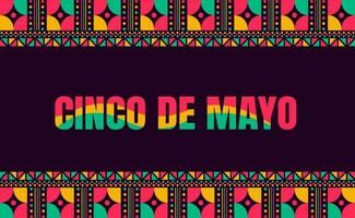 Cinco de Mayo background or banner design template. vector