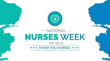 National Nurses Week background or banner design template celebrated in may vector
