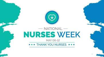 National Nurses Week background or banner design template celebrated in may vector