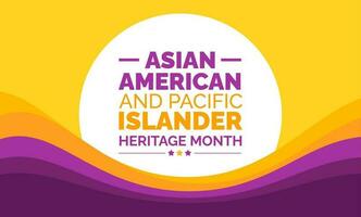 Asian American and Pacific Islander Heritage Month background or banner design template celebrate in may. vector