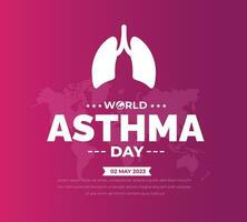 World Asthma Day background or banner design template. vector