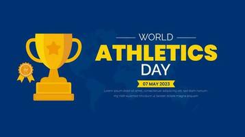 World Athletics Day background or banner design template celebrated in 7 may vector