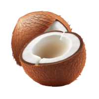 The image portrays a bunch of coconuts, realistically designed and placed on a transparent background. png