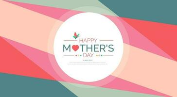 happy mother day background or banner design template with unique shape and  colorful design. vector