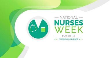 National Nurses Week background or banner design template celebrated in may vector