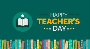 happy Teachers Day background or banner design template vector