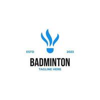 Flat shuttlecock badminton logo design vector illustration idea