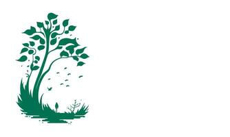 world environment day background with plant and copy space. Editable vector