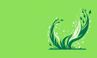 world environment day background with plant illustration and copy space vector