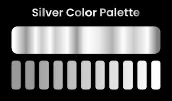 silver color palette. gradient silver color vector