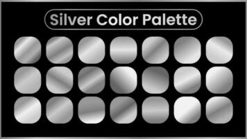 plata color paleta. degradado plata color vector